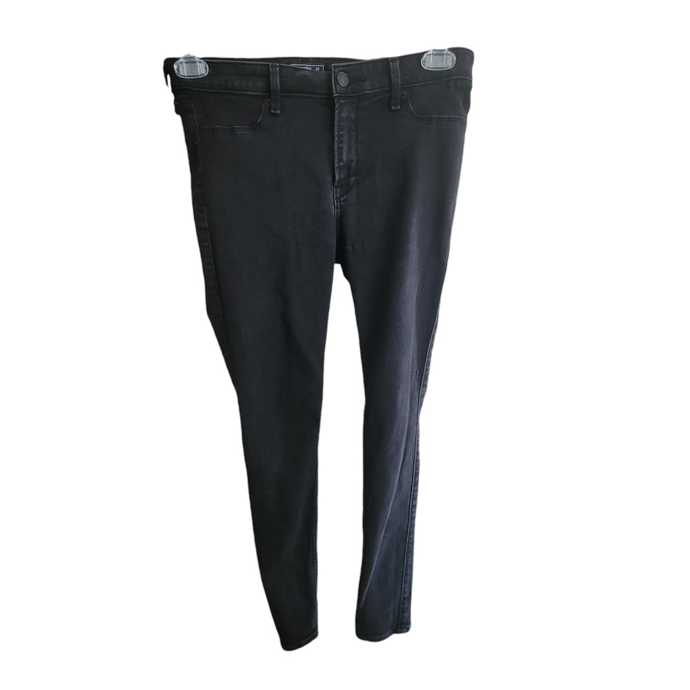 Abercrombie & Fitch Black Jeans Size 6 Harper Low Rise Jean Comfortable Stretchy